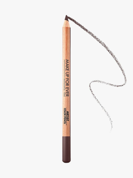 Make Up For Ever Artist Color Pencil Longwear Lip Liner 612 wood lip liner pencil with squiggle swatch on light gray background